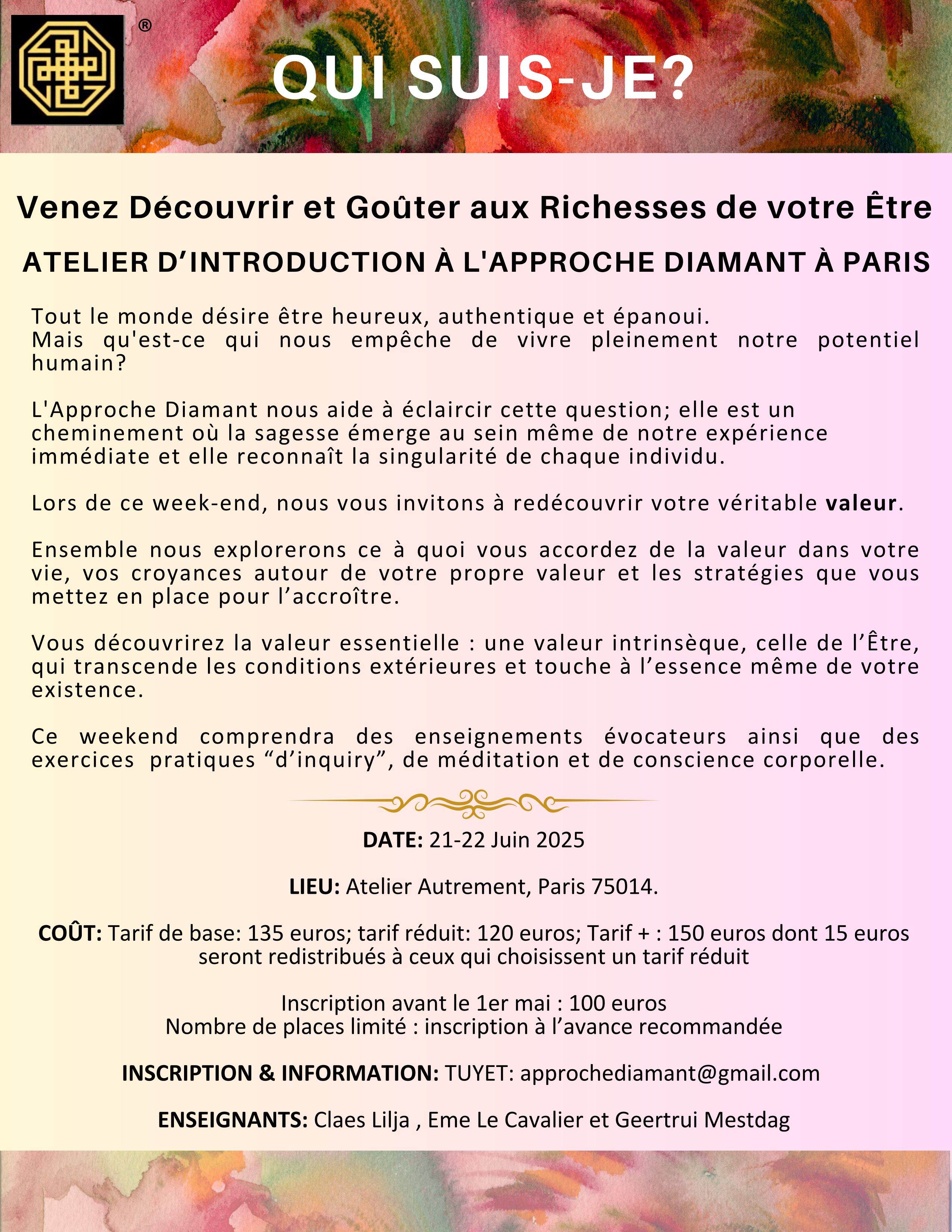 QUI SUIS-JE? PROGRAMME 2025
